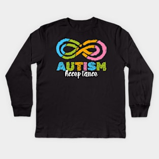 Autism Awareness Acceptance Infinity Symbol Men Women kids Kids Long Sleeve T-Shirt